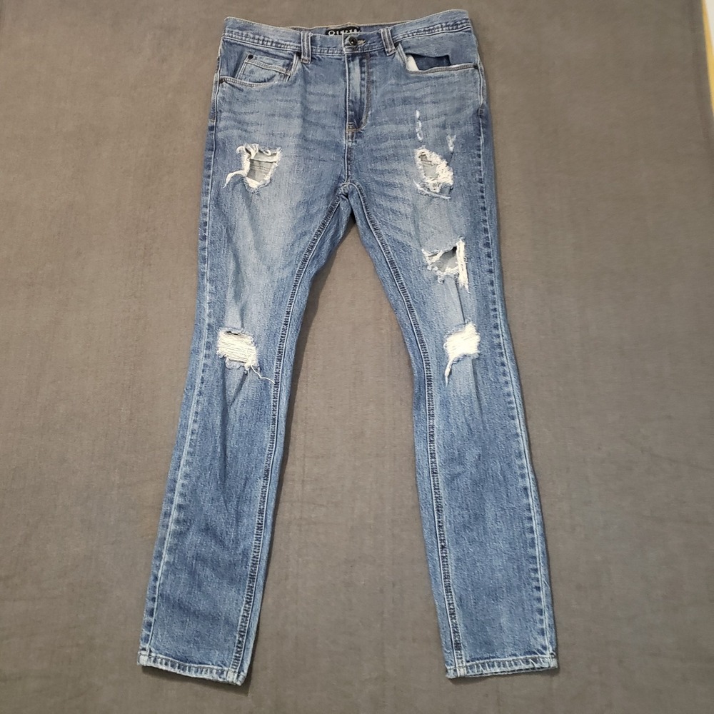 Empyre Verge Jeans Mens Size 32‎ Blue Stretch Distressed